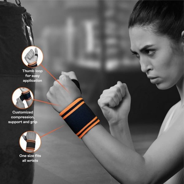 Tynor Wrist Wrap With Thumb Loop, Universal (Pack Of 2) - Image 2