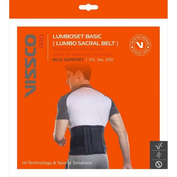 VISSCO Pro- Lumboset- Basic Back Support  (Black)