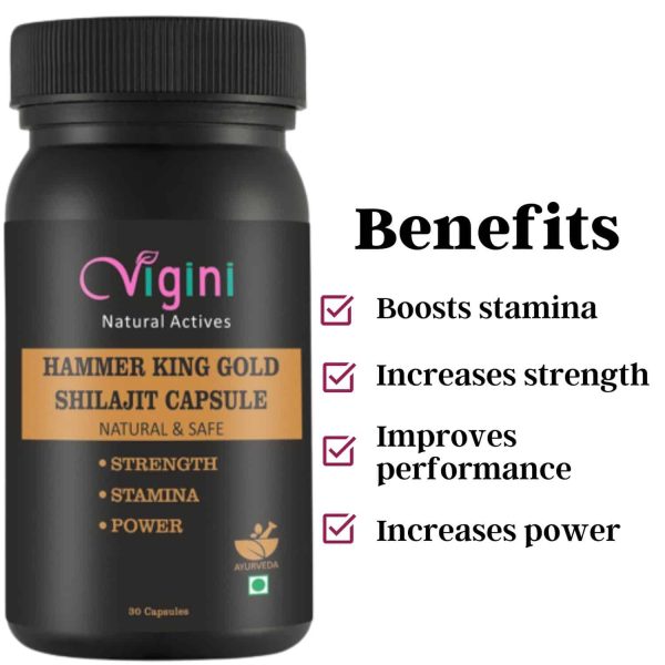 Vigini Hammer King Gold Shilajit Capsule Stamina Booster - Image 3