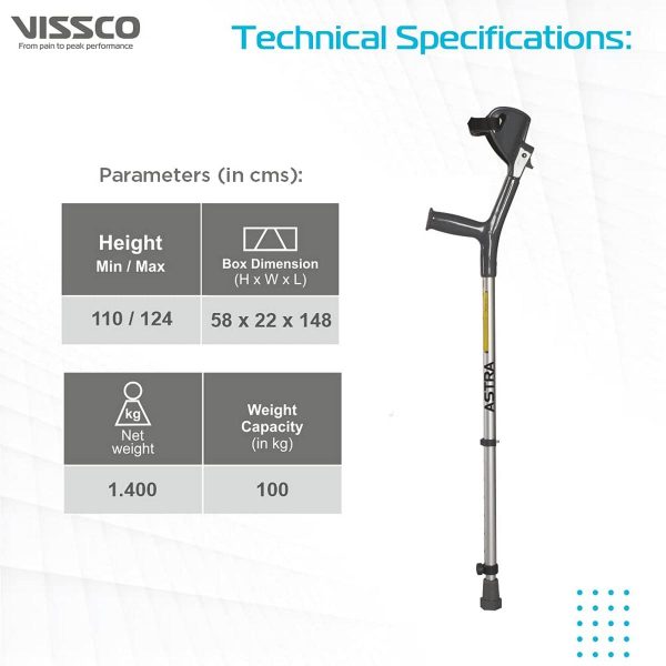 Vissco Astra Max Elbow Crutch - Image 2
