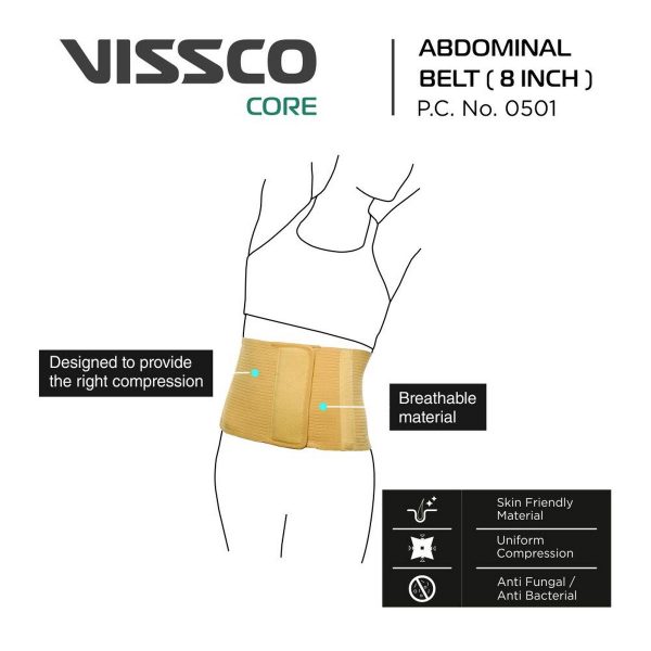 Vissco Core Abdominal Belt (8 Inches) - Image 2