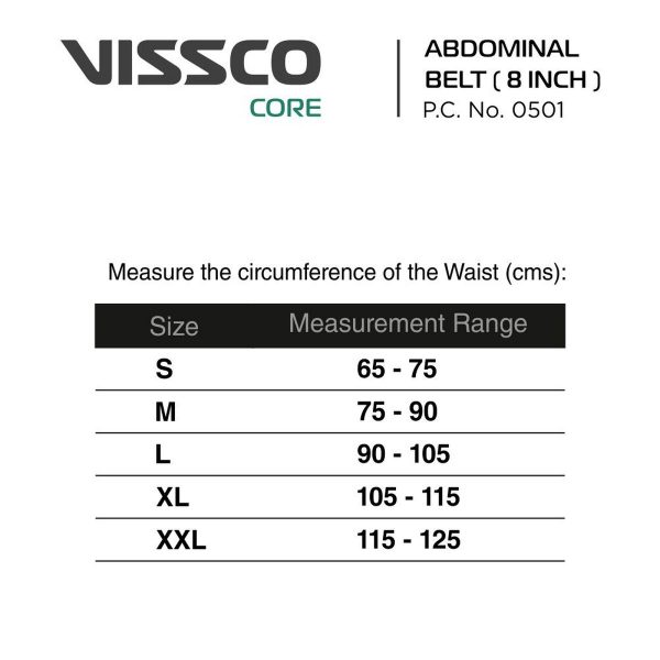 Vissco Core Abdominal Belt (8 Inches) - Image 3