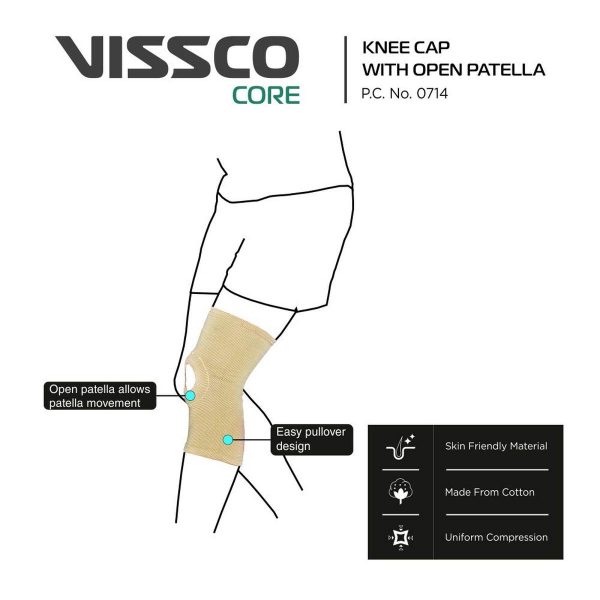 Vissco Core Knee Cap with Open Patella - Medium - Image 3