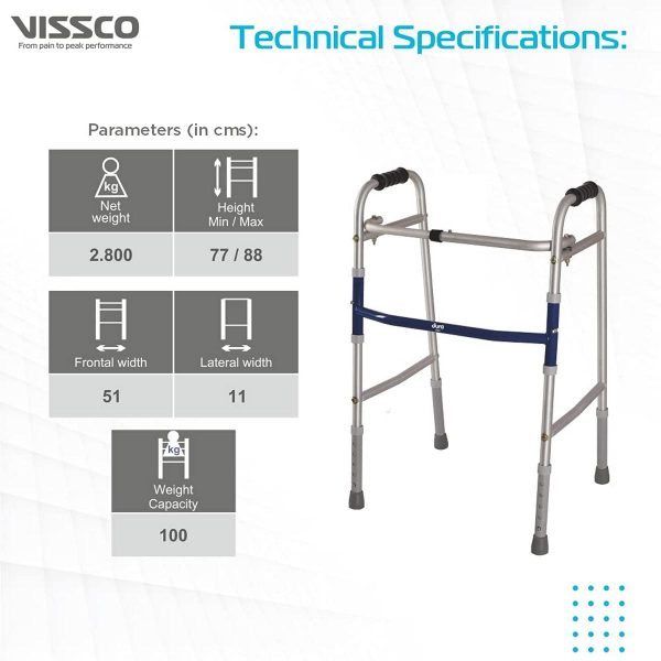 Vissco Dura Lite Walker | for Elderly and those Physically Challenged - Image 3
