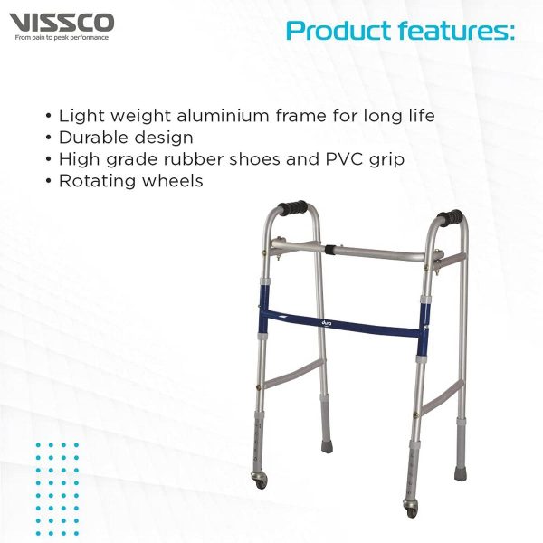 Vissco Dura Lite Walker with Wheels - Image 2