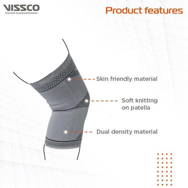 Vissco Knee Support Stretchable 2D Knee Cap for Pain Relief and Injury - Image 3
