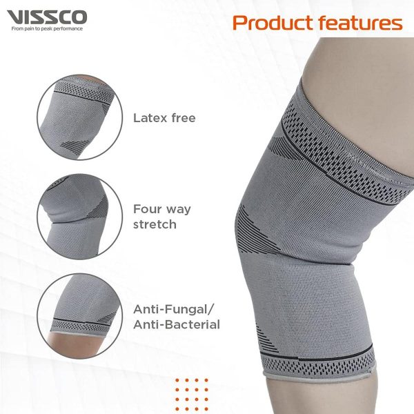 Vissco Knee Support Stretchable 2D Knee Cap for Pain Relief and Injury - Image 4
