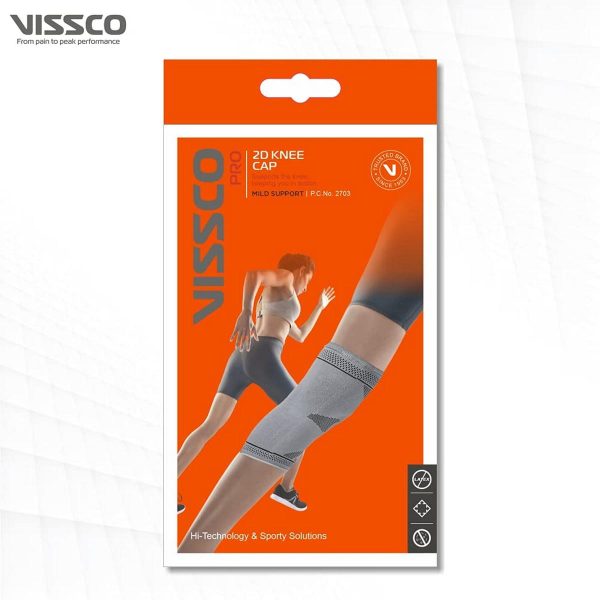 Vissco Knee Support Stretchable 2D Knee Cap for Pain Relief and Injury - Image 7
