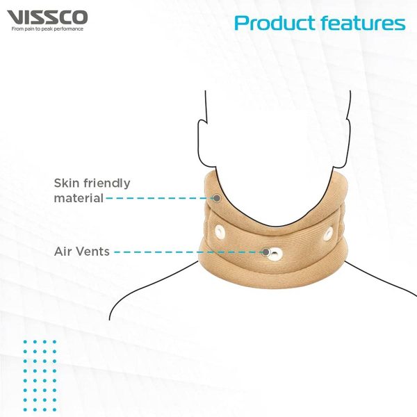 Vissco Neck Support Cervical Collar without Chin Support for Men & Women (medium) - Image 3