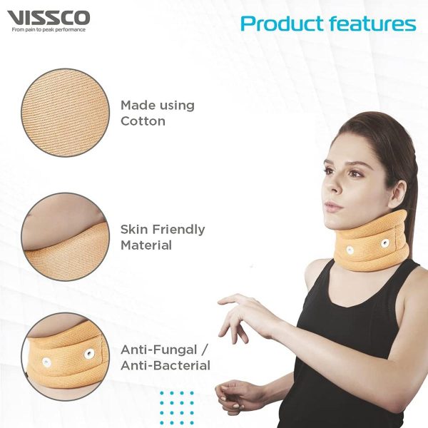 Vissco Neck Support Cervical Collar without Chin Support for Men & Women (medium) - Image 4