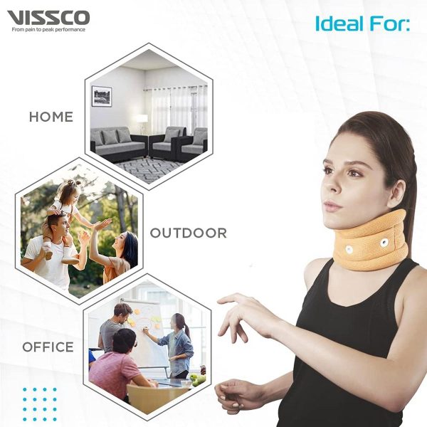 Vissco Neck Support Cervical Collar without Chin Support for Men & Women (medium) - Image 5