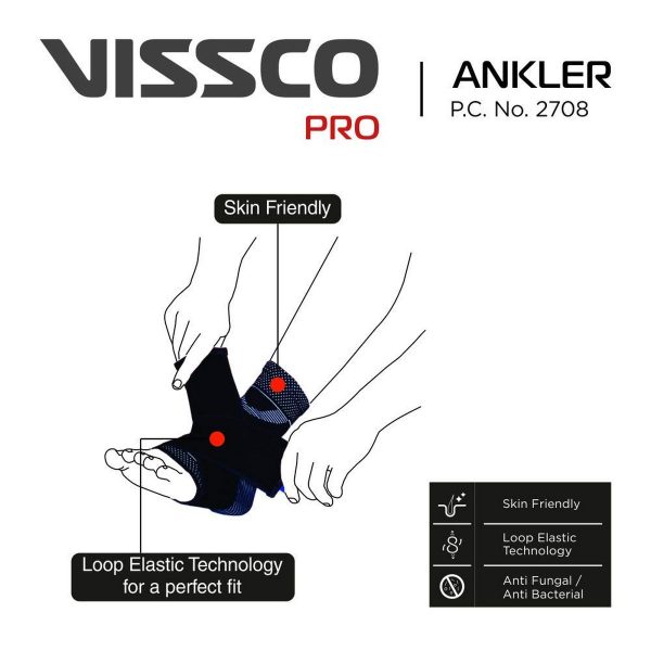 Vissco Pro Ankler for Injuries, Pain Relief Ankle Support (large) - Image 3