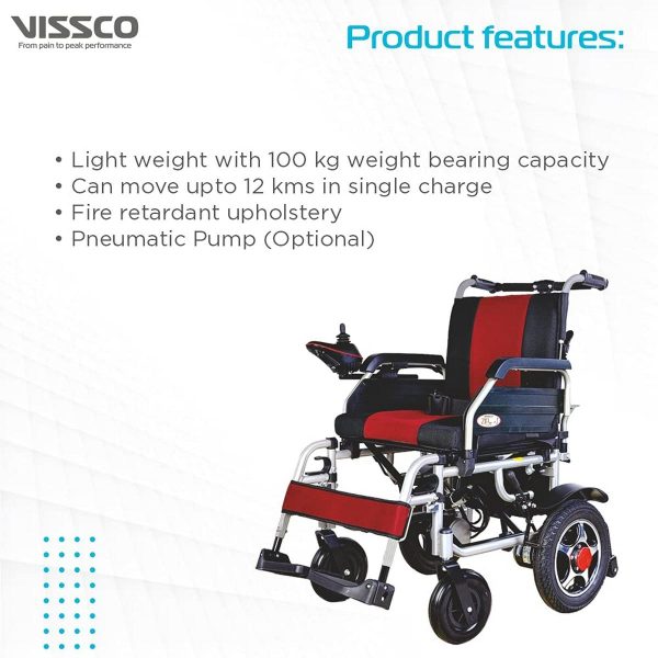 Vissco Zip Lite Power Wheelchair with Single Battery - Image 3