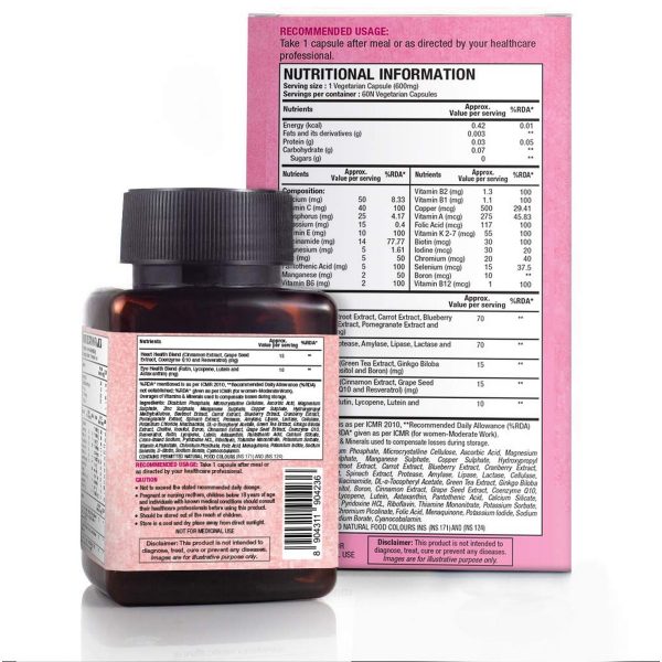 WOW Life Science Multivitamin For Women (60 Count) - Image 2